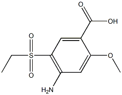 2-methoxy-4-amino-5-ethsulfonyl benzoic acid Structure