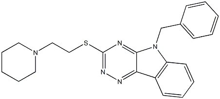 5-benzyl-3-{[2-(1-piperidinyl)ethyl]sulfanyl}-5H-[1,2,4]triazino[5,6-b]indole Structure