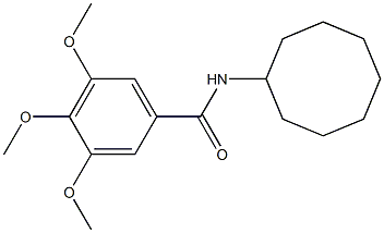 N-cyclooctyl-3,4,5-trimethoxybenzamide 구조식 이미지