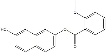 7-hydroxy-2-naphthyl 2-methoxybenzoate 구조식 이미지