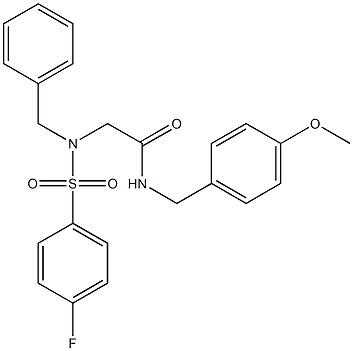 2-{benzyl[(4-fluorophenyl)sulfonyl]amino}-N-(4-methoxybenzyl)acetamide Structure