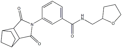 3-(3,5-dioxo-4-azatricyclo[5.2.1.0~2,6~]dec-4-yl)-N-(tetrahydrofuran-2-ylmethyl)benzamide Structure