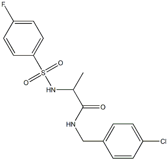 N-(4-chlorobenzyl)-2-{[(4-fluorophenyl)sulfonyl]amino}propanamide 구조식 이미지