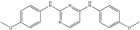 N-[2-(4-methoxyanilino)-4-pyrimidinyl]-N-(4-methoxyphenyl)amine 구조식 이미지