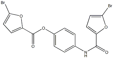 4-[(5-bromo-2-furoyl)amino]phenyl 5-bromo-2-furoate 구조식 이미지