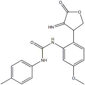 N-[2-(4-imino-5-oxotetrahydro-3-furanyl)-5-methoxyphenyl]-N'-(4-methylphenyl)urea 구조식 이미지