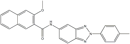 3-methoxy-N-[2-(4-methylphenyl)-2H-1,2,3-benzotriazol-5-yl]-2-naphthamide 구조식 이미지