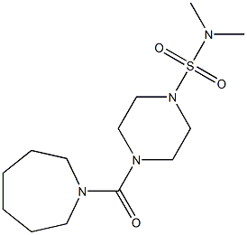 4-(1-azepanylcarbonyl)-N,N-dimethyl-1-piperazinesulfonamide Structure