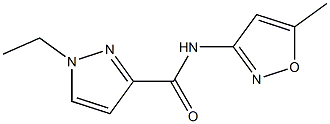 1-ethyl-N-(5-methyl-3-isoxazolyl)-1H-pyrazole-3-carboxamide Structure