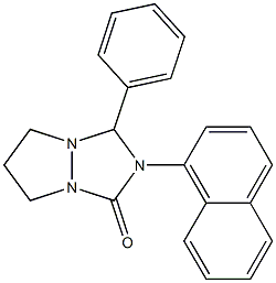 2-(1-naphthyl)-3-phenyltetrahydro-1H,5H-pyrazolo[1,2-a][1,2,4]triazol-1-one Structure