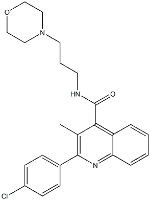 2-(4-chlorophenyl)-3-methyl-N-[3-(4-morpholinyl)propyl]-4-quinolinecarboxamide Structure