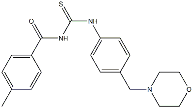 N-(4-methylbenzoyl)-N'-[4-(4-morpholinylmethyl)phenyl]thiourea Structure