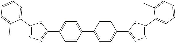 2-(2-methylphenyl)-5-{4'-[5-(2-methylphenyl)-1,3,4-oxadiazol-2-yl][1,1'-biphenyl]-4-yl}-1,3,4-oxadiazole 구조식 이미지