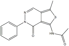 N-(7-methyl-4-oxo-3-phenyl-3,4-dihydrothieno[3,4-d]pyridazin-5-yl)acetamide 구조식 이미지