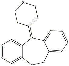 4-(10,11-dihydro-5H-dibenzo[a,d]cyclohepten-5-ylidene)tetrahydro-2H-thiopyran Structure