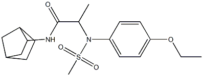 N-bicyclo[2.2.1]hept-2-yl-2-[4-ethoxy(methylsulfonyl)anilino]propanamide Structure