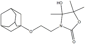 3-[2-(1-adamantyloxy)ethyl]-4-hydroxy-4,5,5-trimethyl-1,3-oxazolidin-2-one 구조식 이미지