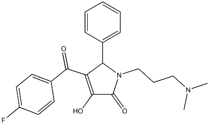 1-[3-(dimethylamino)propyl]-4-(4-fluorobenzoyl)-3-hydroxy-5-phenyl-1,5-dihydro-2H-pyrrol-2-one 구조식 이미지
