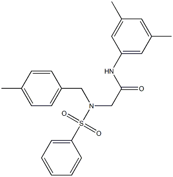 N-(3,5-dimethylphenyl)-2-[(4-methylbenzyl)(phenylsulfonyl)amino]acetamide Structure