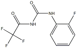 N-(2-fluorophenyl)-N'-(trifluoroacetyl)urea 구조식 이미지