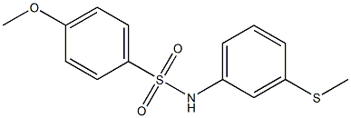 4-methoxy-N-[3-(methylsulfanyl)phenyl]benzenesulfonamide 구조식 이미지