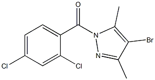 4-bromo-1-(2,4-dichlorobenzoyl)-3,5-dimethyl-1H-pyrazole 구조식 이미지