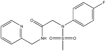 2-[4-fluoro(methylsulfonyl)anilino]-N-(2-pyridinylmethyl)acetamide 구조식 이미지