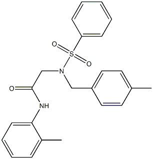 2-[(4-methylbenzyl)(phenylsulfonyl)amino]-N-(2-methylphenyl)acetamide Structure