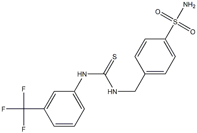 4-[({[3-(trifluoromethyl)anilino]carbothioyl}amino)methyl]benzenesulfonamide 구조식 이미지