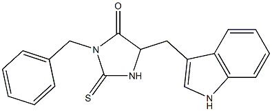 3-benzyl-5-(1H-indol-3-ylmethyl)-2-thioxo-4-imidazolidinone Structure