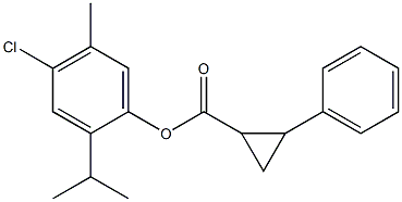 4-chloro-2-isopropyl-5-methylphenyl 2-phenylcyclopropanecarboxylate 구조식 이미지