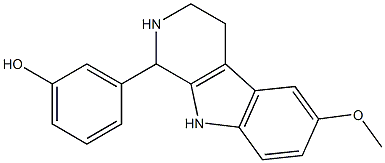 3-(6-methoxy-2,3,4,9-tetrahydro-1H-beta-carbolin-1-yl)phenol Structure