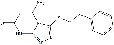 5-amino-3-[(2-phenylethyl)sulfanyl][1,2,4]triazolo[4,3-a]pyrimidin-7(8H)-one 구조식 이미지