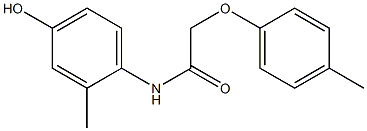 N-(4-hydroxy-2-methylphenyl)-2-(4-methylphenoxy)acetamide 구조식 이미지