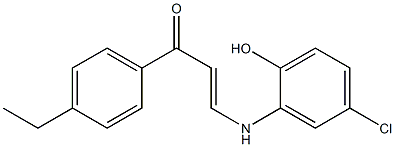 3-(5-chloro-2-hydroxyanilino)-1-(4-ethylphenyl)-2-propen-1-one Structure