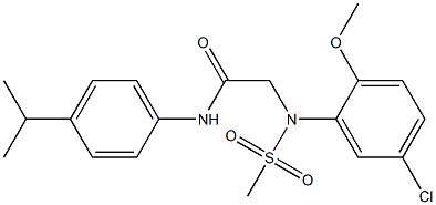 2-[5-chloro-2-methoxy(methylsulfonyl)anilino]-N-(4-isopropylphenyl)acetamide Structure