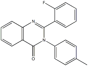2-(2-fluorophenyl)-3-(4-methylphenyl)-4(3H)-quinazolinone 구조식 이미지