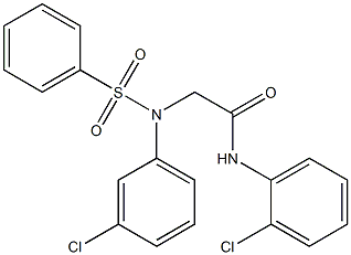 N-(2-chlorophenyl)-2-[3-chloro(phenylsulfonyl)anilino]acetamide Structure