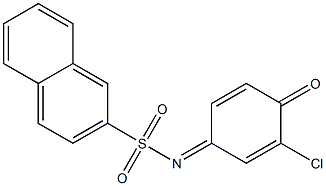 N-(3-chloro-4-oxo-2,5-cyclohexadien-1-ylidene)-2-naphthalenesulfonamide 구조식 이미지