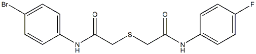 2-{[2-(4-bromoanilino)-2-oxoethyl]sulfanyl}-N-(4-fluorophenyl)acetamide Structure