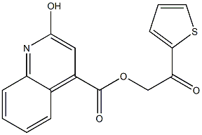 2-oxo-2-(2-thienyl)ethyl 2-hydroxy-4-quinolinecarboxylate 구조식 이미지