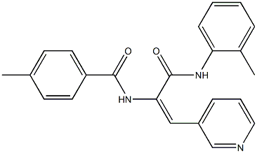 4-methyl-N-[2-(3-pyridinyl)-1-(2-toluidinocarbonyl)vinyl]benzamide 구조식 이미지