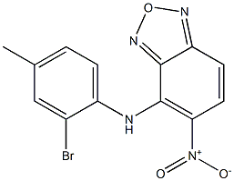 4-(2-bromo-4-methylanilino)-5-nitro-2,1,3-benzoxadiazole Structure