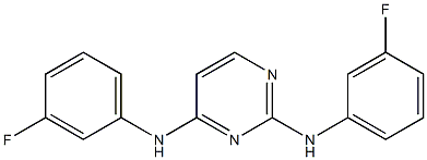 N-[2-(3-fluoroanilino)-4-pyrimidinyl]-N-(3-fluorophenyl)amine 구조식 이미지