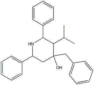 4-benzyl-3-isopropyl-2,6-diphenyl-4-piperidinol Structure