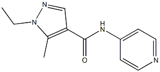 1-ethyl-5-methyl-N-(4-pyridinyl)-1H-pyrazole-4-carboxamide 구조식 이미지