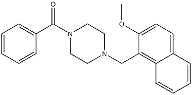1-{[2-(methyloxy)naphthalen-1-yl]methyl}-4-(phenylcarbonyl)piperazine Structure