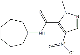 N-cycloheptyl-4-nitro-1-methyl-1H-pyrazole-5-carboxamide 구조식 이미지