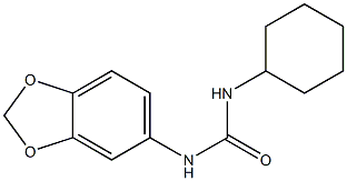 N-(1,3-benzodioxol-5-yl)-N'-cyclohexylurea 구조식 이미지