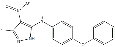 4-nitro-3-methyl-5-(4-phenoxyanilino)-1H-pyrazole 구조식 이미지